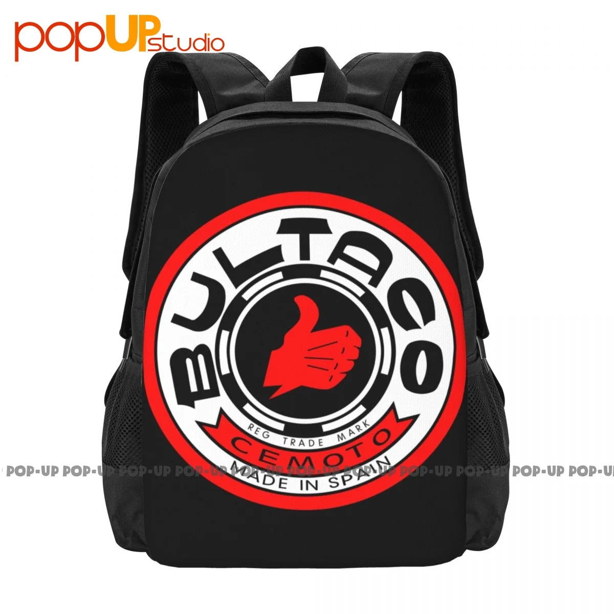 Bultaco Round Style Motorcycle Printed In Backpack Large Capacity Gym Swimming Eco Friendly Bags For Travel