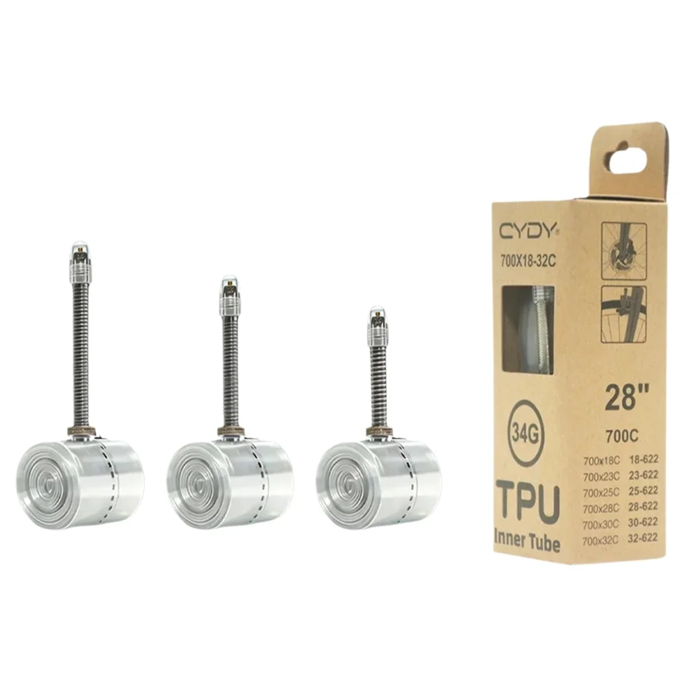 AliExpress CYDY Bike Camera TPU Inner Tube 700Cx18C-32C Road Bike Tire Aluminum Alloy Valve Length 45/65/85mm Cycling Penu 34G