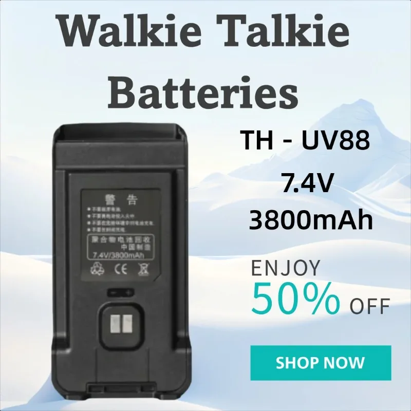 

7.4V 3800mAh Lithium Battery for TYT TH - UV88 Power Walkie Talkie Accessories Handheld Transceiver Two Way Radio