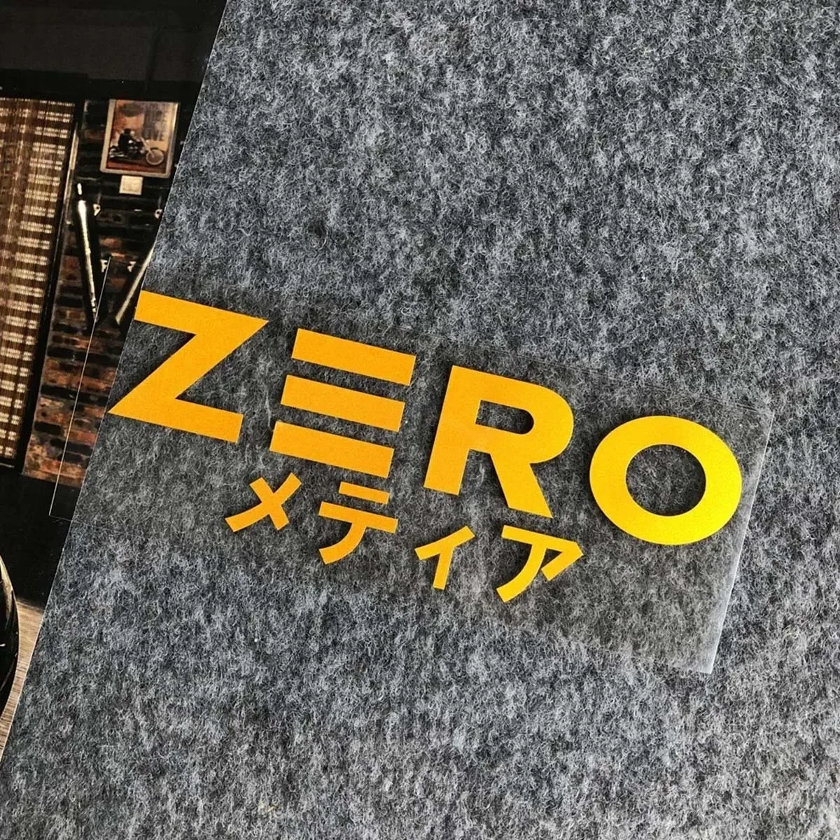 1pc JDM Zero Media Letter Vinyl Sticker, Waterproof Decal for Motorcycle Scooter Fuel Tank Helmet Decor