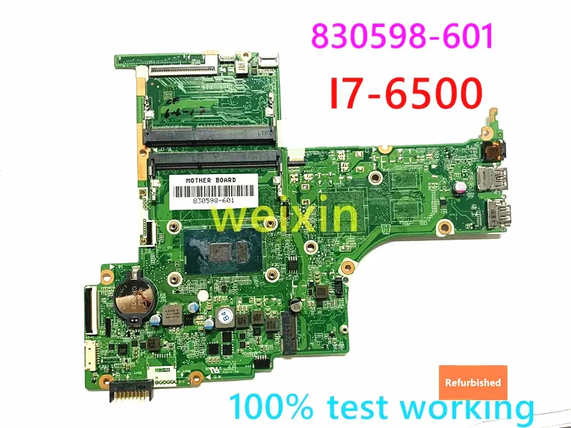 Refurbished  for hp pavilion 15-ab motherboard I7-6500U 830598-601 830598-501 830598-001 DAX1BDMB6F0 100% working