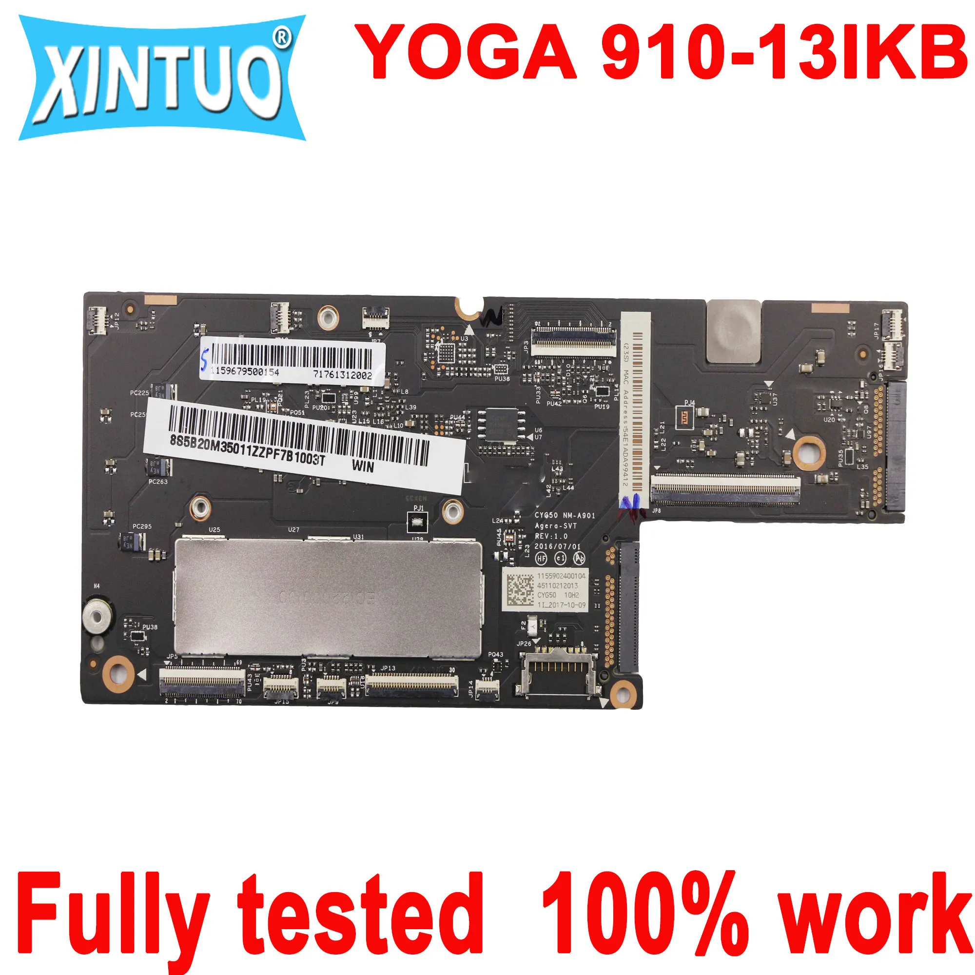 Imagem -02 - Placa-mãe do Portátil para Lenovo Cyg50 Nm-a901 Yoga 91013ikb I57200u I7-7500u 8gb 16gb Ram Ddr4 Testado