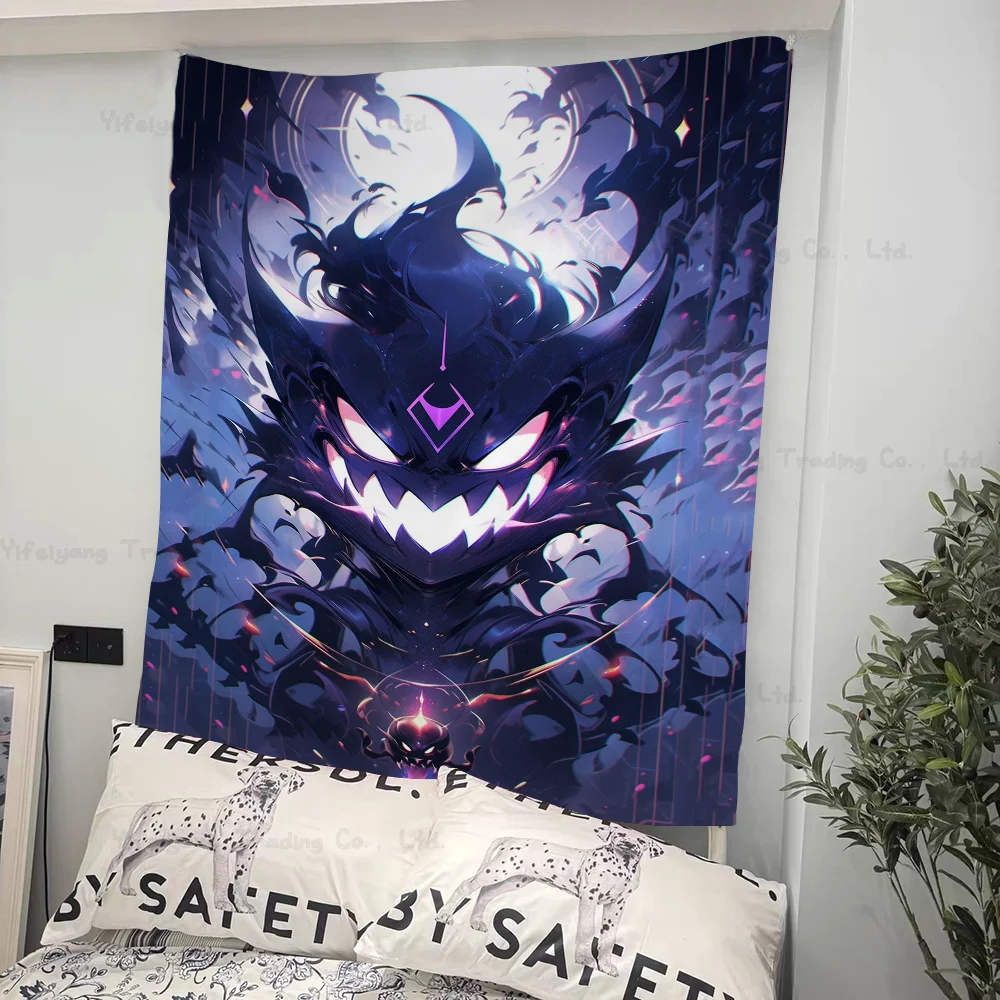 Classic Anime P-Pokemon G-Ghost G-Genga Cartoon Tapestry Bohemian Wall Tapestries Mandala Home Decor