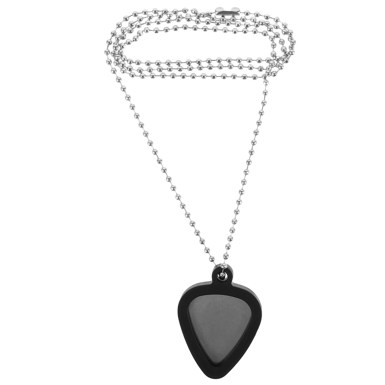 

Guitar Pick Necklace Stylish Silicone Holder 2pcs Adjustable Length Material Music Accessory Guitar Player Choker Chain