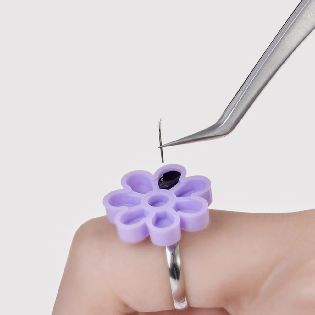 

100pcs Eyelash Grafting Cup Multi Grids Reusable Extension Holder Lash Container For Eyelash Extensions Lash Holder Cup