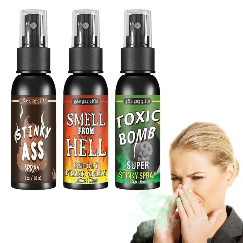 3Pc Krachtige Scheet Spray Hilarische Stink Prank Spray Stinky Joke Toy Vloeibare Scheet Gag Prank Speelgoed Met Niet Giftige Geur Geschenken voor Volwassen