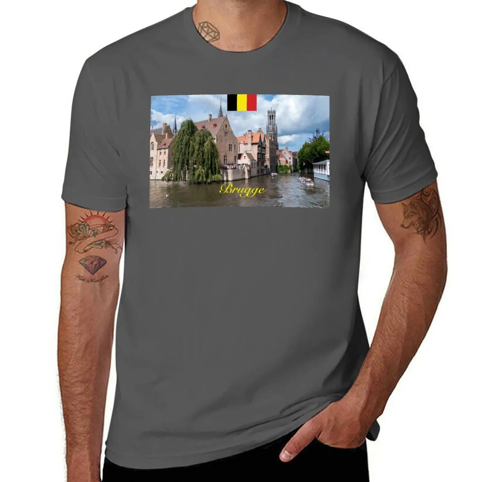 

Beautiful! Brugge / Bruges in Belgium - Professional Photo T-Shirt t shirts for man slim fit T-Shirt