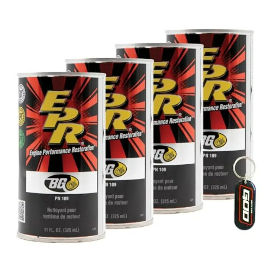 

4 банки нового средства BG EPR для восстановления производительности двигателя, 109, красный брелок для ключей, инструмент для обслуживания автомобилей, для ремонта и улучшения характеристик двигателя