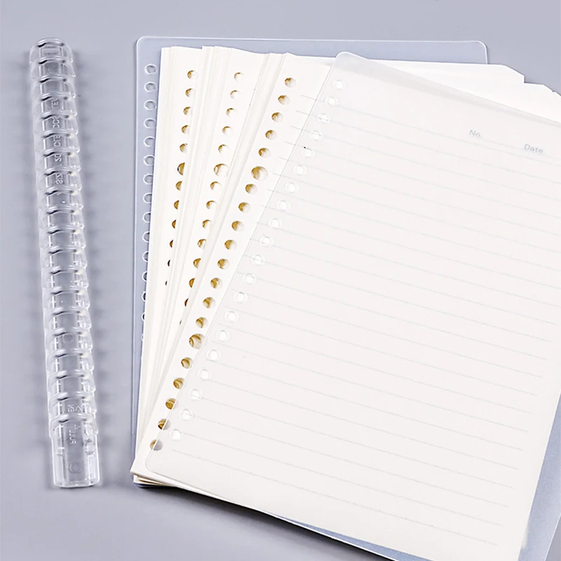 Simple Style Translucent Binder Loose Leaf Inner Core A5 B5 Notebook Notepads Diary Planner School Office Supplies