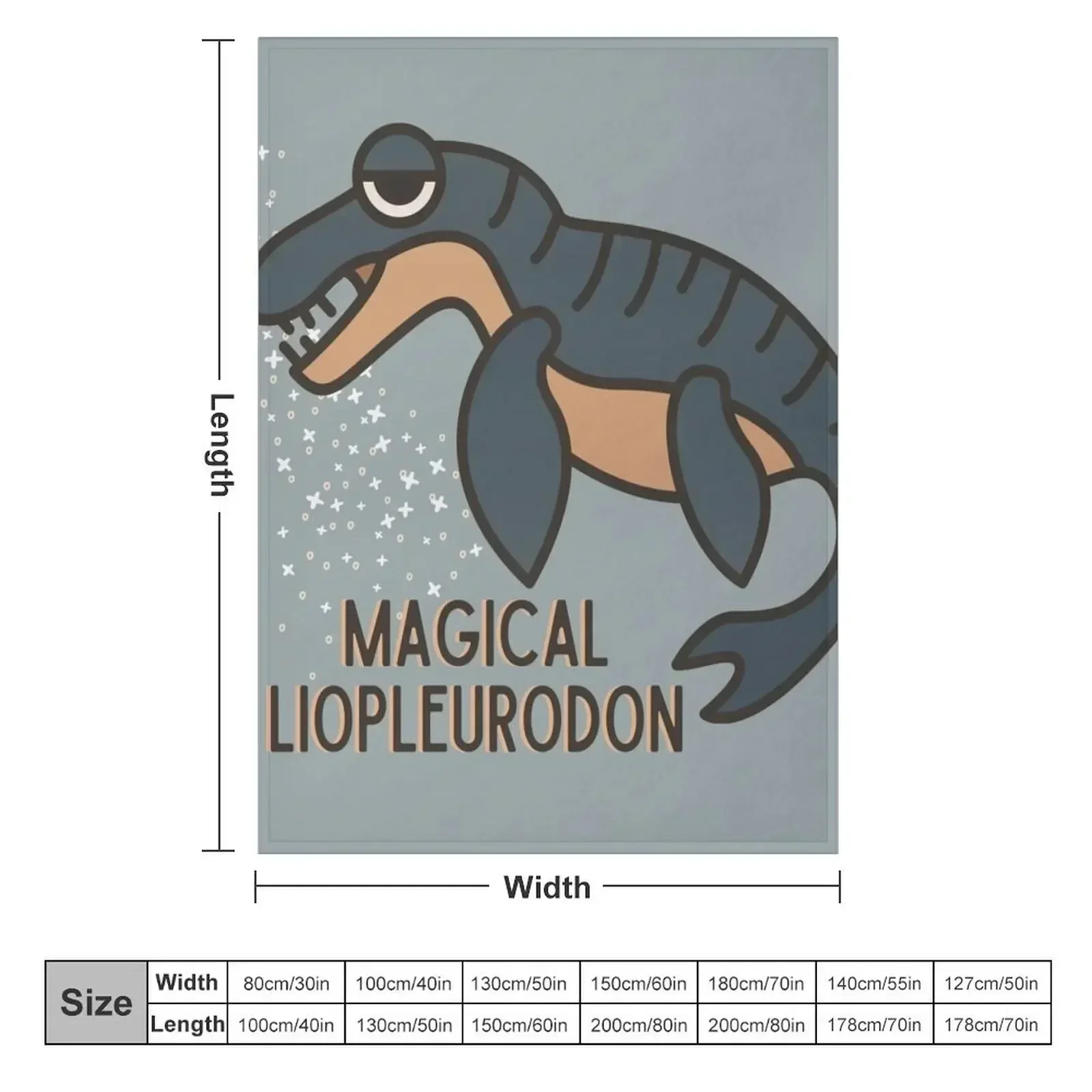 Magical Liopleurodon // Charlie The Unicorn Throw Blanket Decorative Throw Decorative Beds cosplay anime Moving Blankets