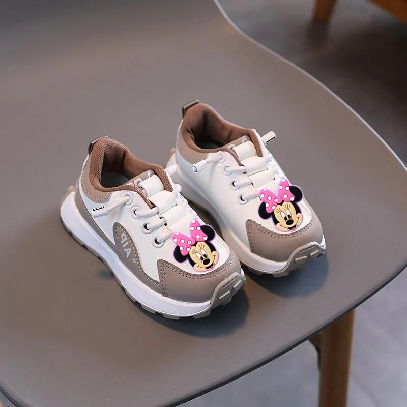 

Обувь для малышей с Микки Маусом, весенне-осенняя детская повседневная обувь, детская нескользящая спортивная обувь на мягкой подошве, спортивная обувь Disney для мальчиков и девочек