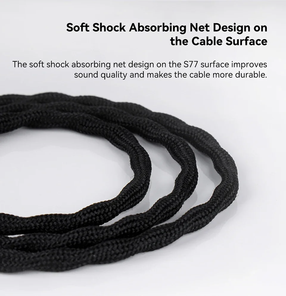 NICEHCK S77 In-ear Earbud Replace Wire 7N Thick Silver Plated OCC