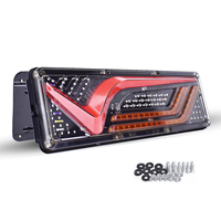 12V 24V 46CM Multifunctional LED Truck Car Tail Rear Lamp w/ Turn Signals Fog Stop Parking Reverse Driving License Plate Lights