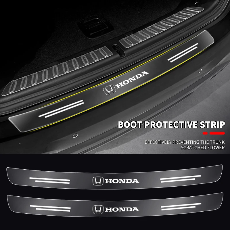 1pcs Transparent Car Rear Trunk Bumper Guard Stickers For Honda Civic Fit Jazz Accord CRV HRV City Odyssey Passport Pilot Vezel