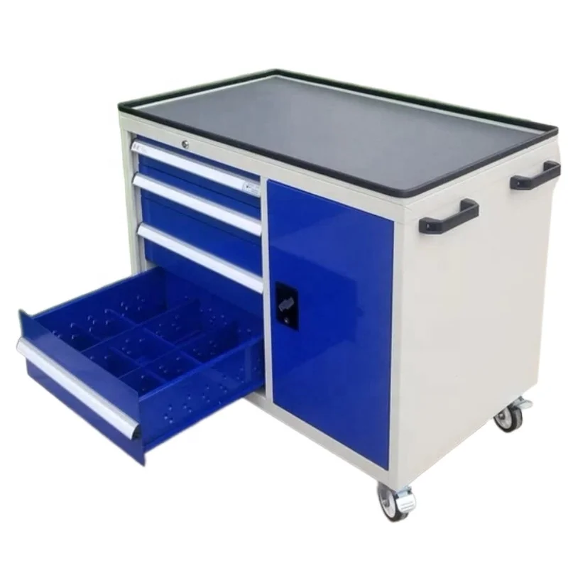 Steel Mechanic Garage Tool Box With Powder Glide Drawer Sheet Metal Fabrication Tool Cabinet