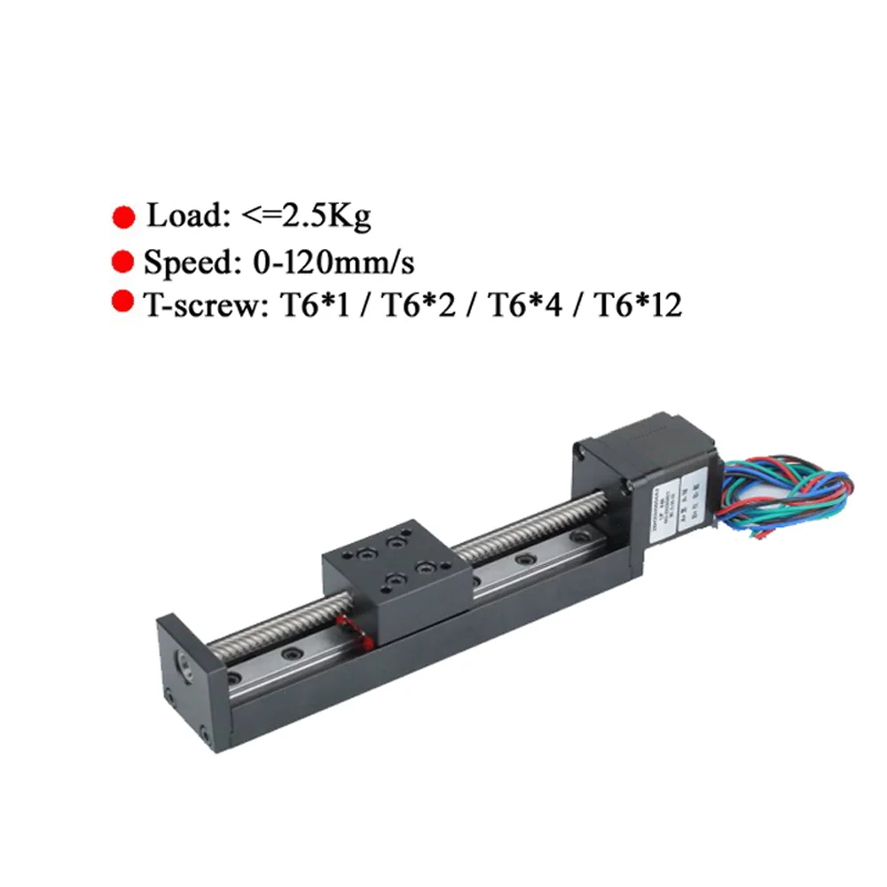 

3D Printer Linear Rail Guide T-type Mini Stepper Motor Linear Actuator 50-100mm Stroke Sliding Table&Nema11 28mm Stepper Motor