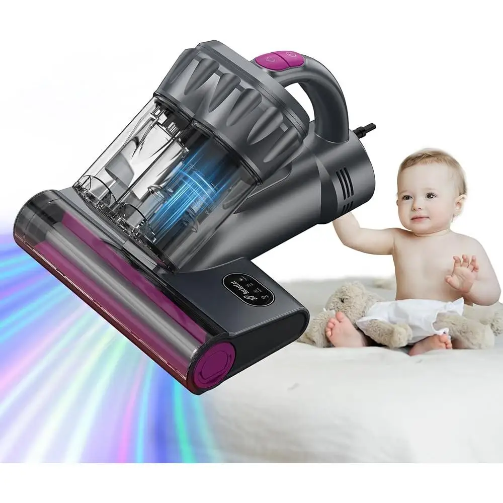 強力なマットレス掃除機 15Kpa 吸引 HEPA フィルター UV 超音波高熱 6 モードダストペットの毛除去クリーナー