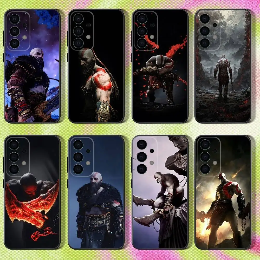 

G-God of W-War Kratos Phone Case For Samsung S25,S24,S21,S22,S23,S30,Ultra,S20,Plus,Fe,Lite,Note,10,9,5G Black Cover