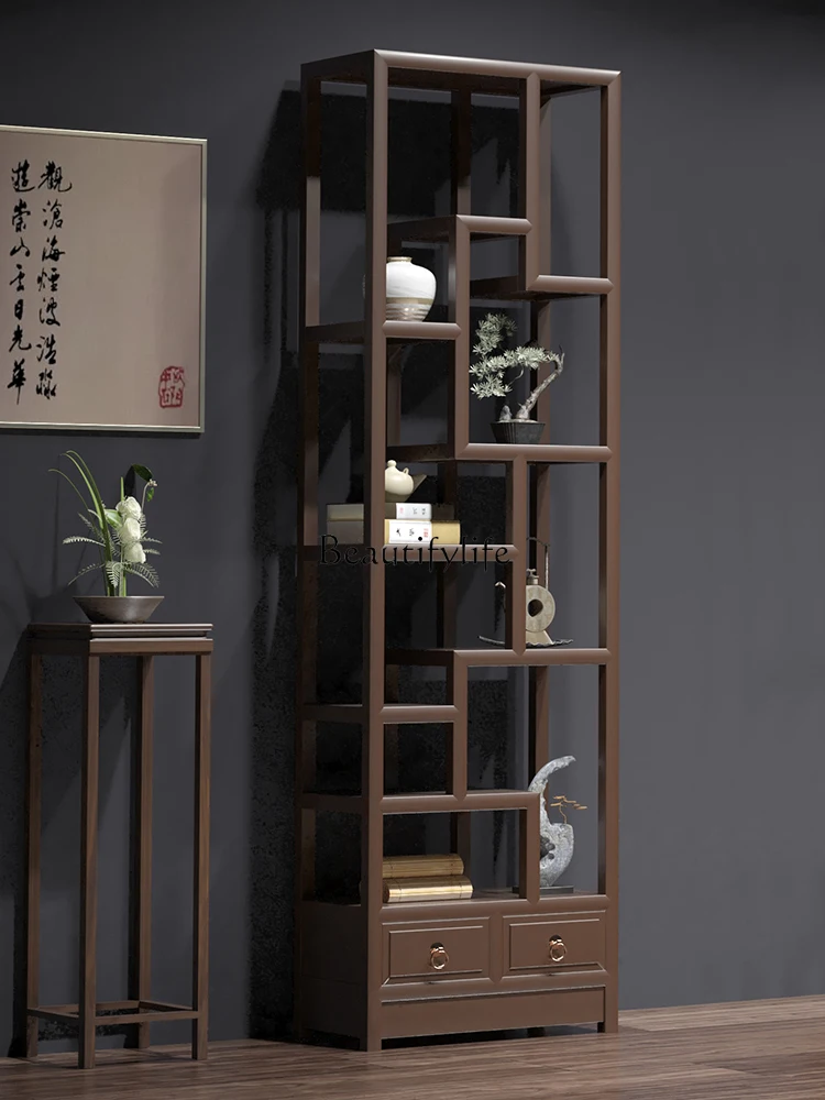 New Chinese Style Solid Wood Antique Shelf Combination Simple Duobao Pavilion Small Storage Shelves