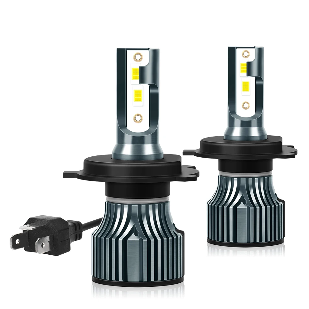 Lâmpada LED do farol do carro mini, H4, H7, H1, H11, 9005, H8, H9, HB3, 9006, HB4, 6500K, 8000K, 30000LM, Turbo Lampada, 6000K, PCes 2