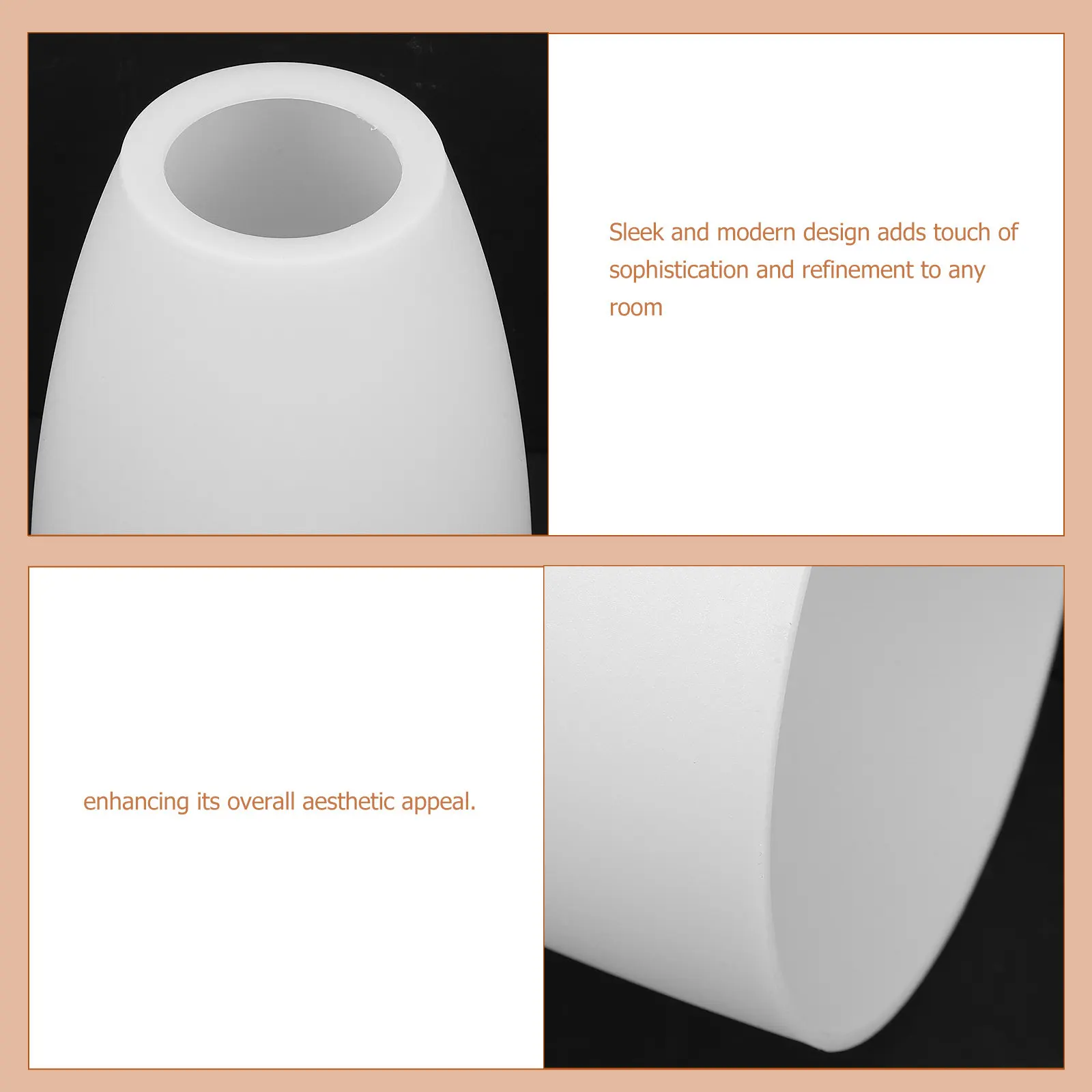 2Pcs Plastic Lamp Shade Elegant Contemporary Style Lampshade for Desk Table Nightstand Floor Lamp Replacement Light Shade Home