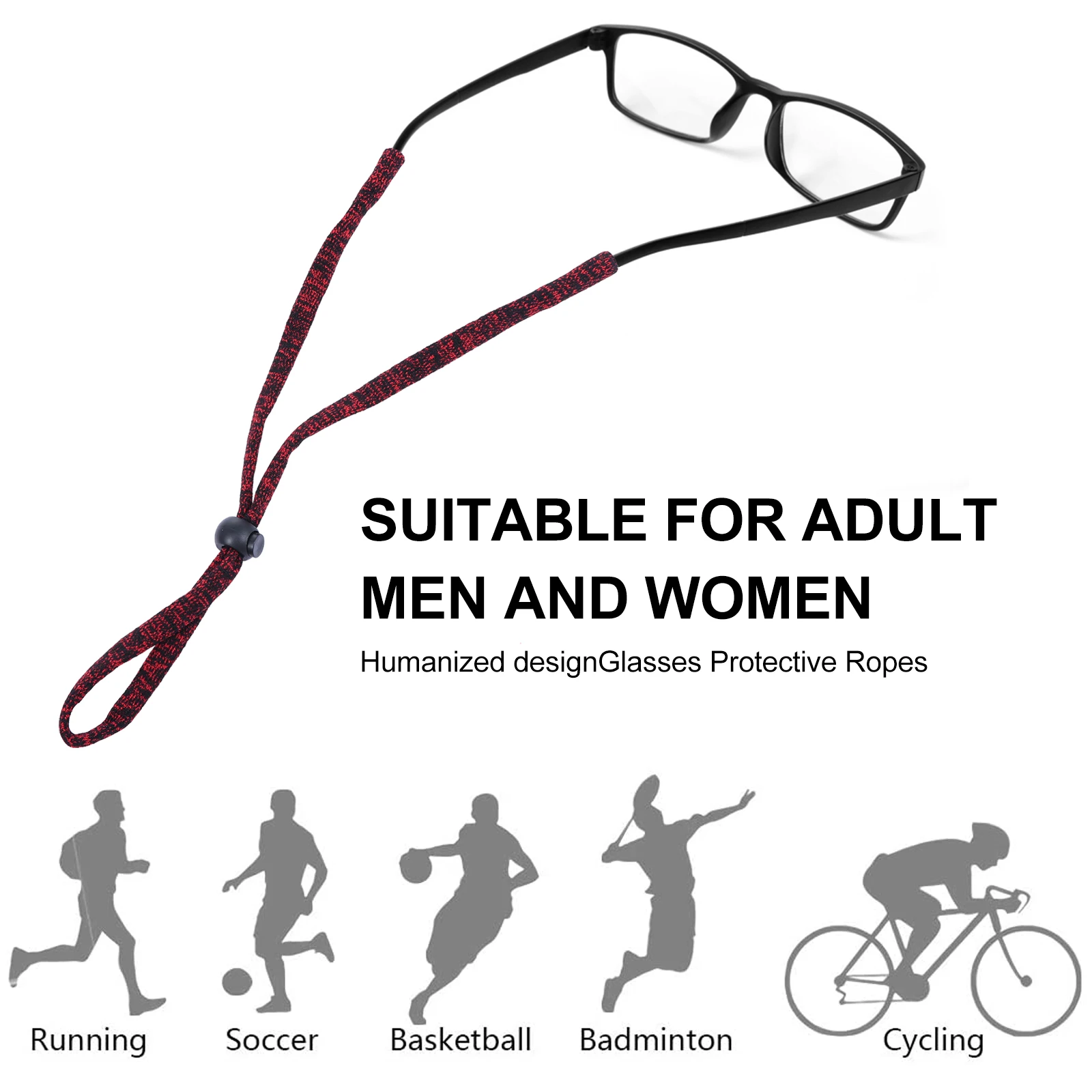 

4 Pcs Glasses Rope Grip Cords Ropes Sunglasses Lanyard Comfortable Plastic Adjustable Durable
