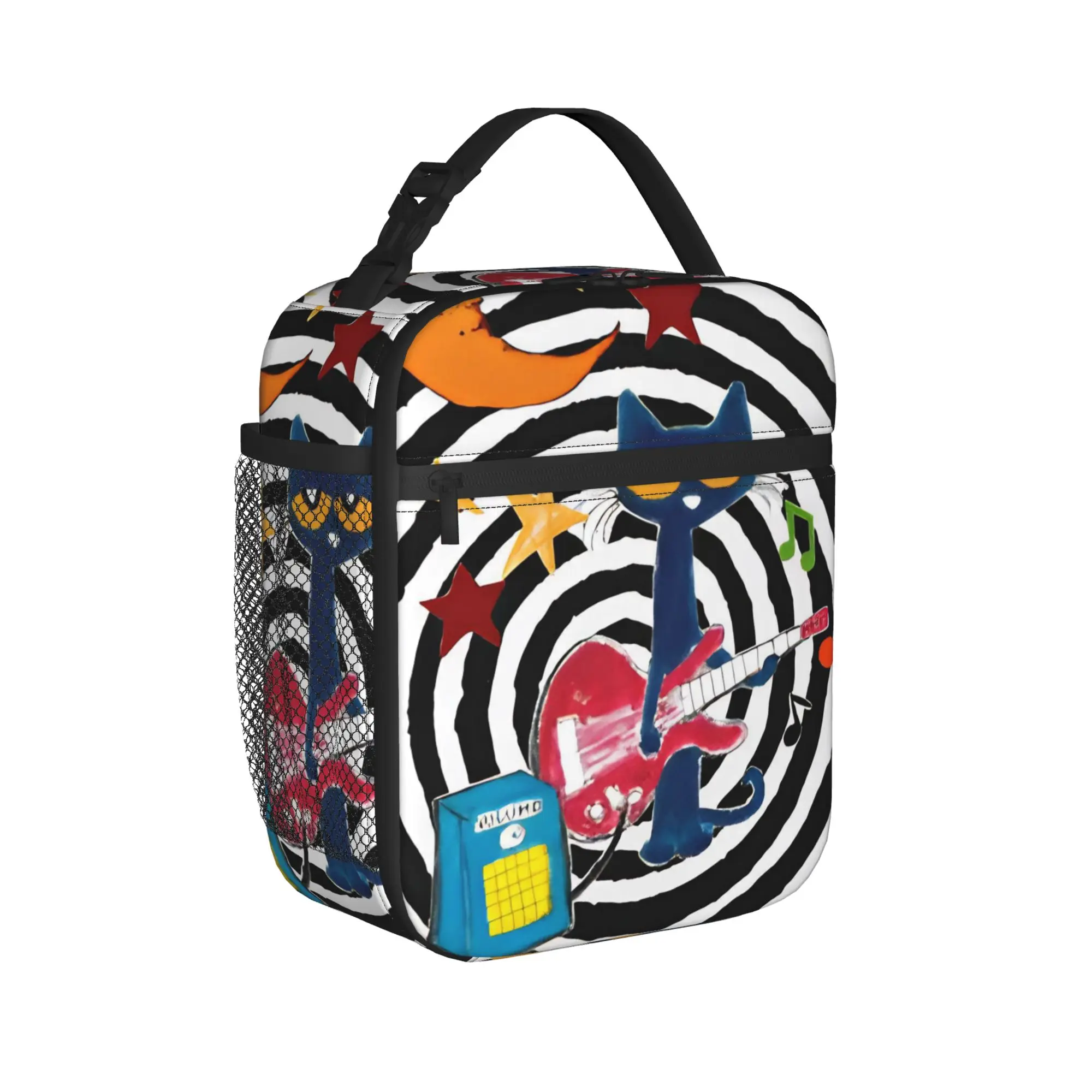 Pete the Cat  Insulated Lunch Bags High Capacity  Meal Container Thermal Bag Tote Lunch Box Office  Travel Men Women