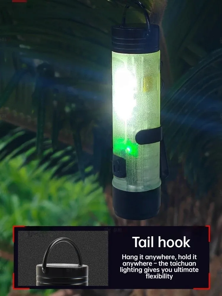 USB Rechargeable Mini Pocket LED Flashlight Torch Keychain Clip Light Long Endurance Emergency Hiking Camping Outdoor