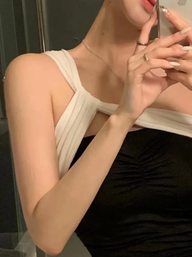 UETEEY, traje de baño de una pieza con textura de estilo coreano para mujer, traje de baño Sexy de media manga para resort recreativo, traje de baño de una pieza