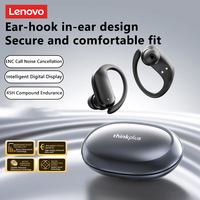 Lenovo XT55 Wireless Bluetooth 5.4 Earphones Ear Hook Sports HiFI Stereo Waterproof Headset With Mic Noise Cancelling Earbuds