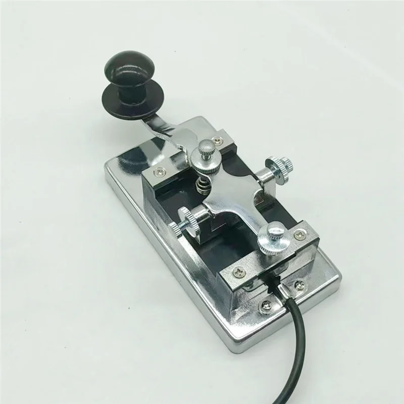 3.5mm Stainless Steel K4 Morse Wrench Set Plug Manual Telegraph Morse Key Handy CW Morse Keyer for Shortwave CW Radio