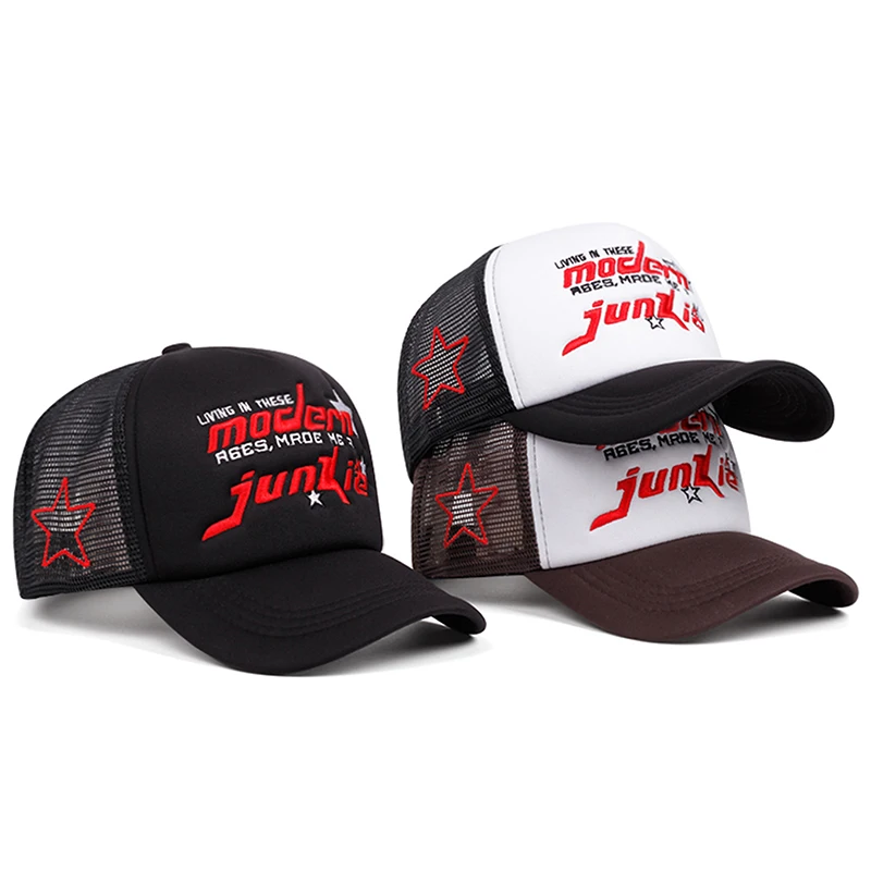 Gorra de Béisbol Unisex Moderna con Pentagrama Bordado, Estilo HipHop y Skateboarding, para Uso Diario y Protección Solar, Nueva Moda 2026