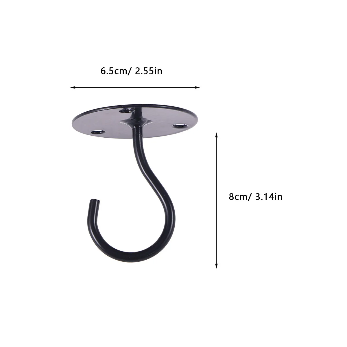Overhead Hooks Strong Iron Elephant Trunk Shape for Cabinet Porch Wardrobe Lantern Net Ceiling Hanging