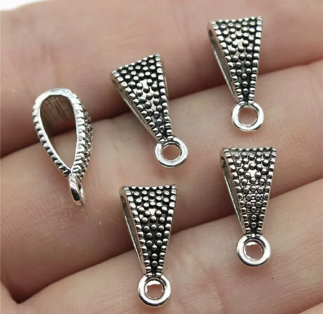 40 pièces 15x7x6mm en alliage de Zinc métal argent tibétain, perle plaquée bronze antique T0312 pour la fabrication de bijoux