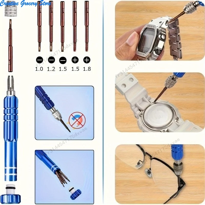 212pcs Watch Opener Repair Tool Kit Clock Pry Knife Screwdriver Pin Hammer Set Watchmaker Band Link Clockmaker Accessory