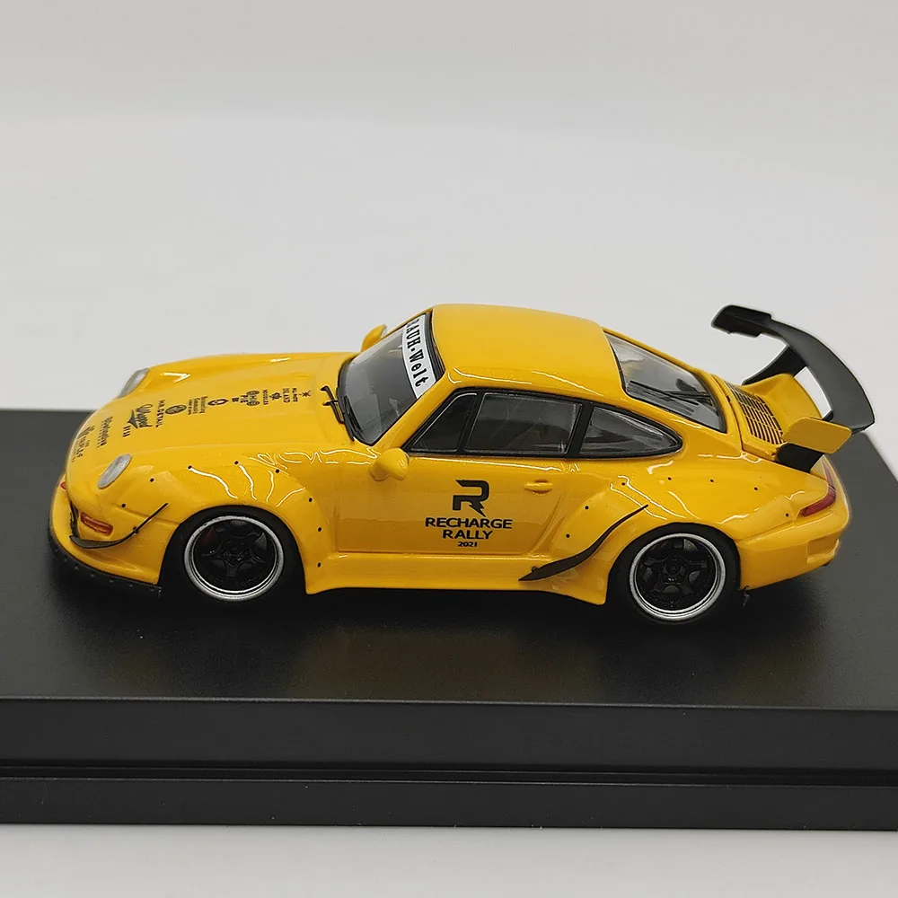 Diecast WU MODEL 1/64 Skala PORSCHE 993 RWB Legierung Auto Modell Sammeln Spielzeug Geschenk Souvenir Display Ornament