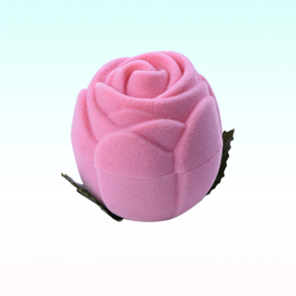 

Rose Jewelry Box Portable Travel Storage Case Removable Dividers Ring Earrings Organizer Cushion Bedside Gift Wedding Birthday