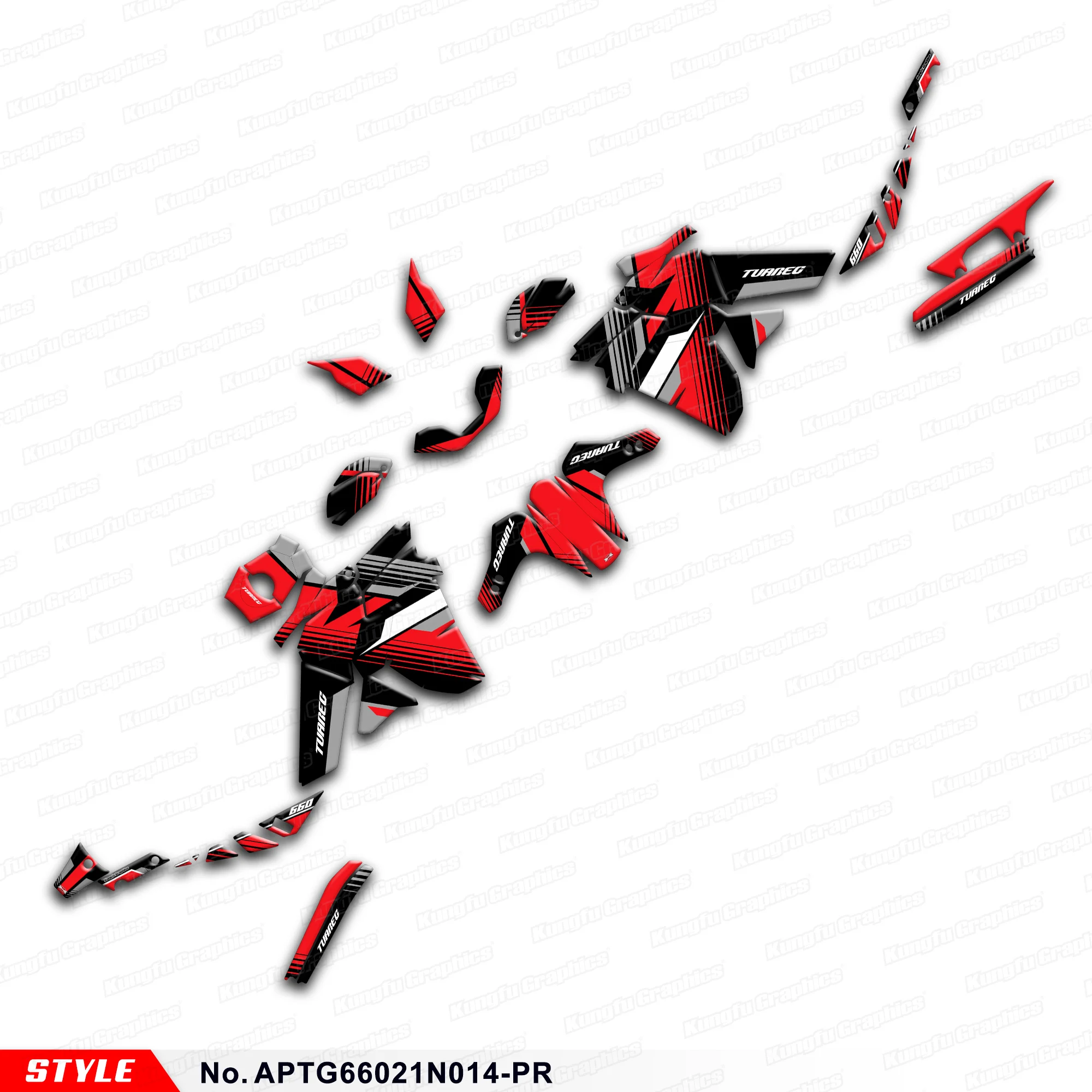 

JY RACING Graphics Decal Kit Vinyl Sticker for Aprilia Tuareg 660 2021 2022 2023, Protector, APTG66021N014-PR