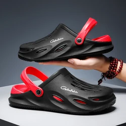 Zapatillas de pesca de verano para hombre, sandalias de tendencia antideslizantes para exteriores, sandalias de playa para exteriores, zapatos con agujeros para deportes al aire libre