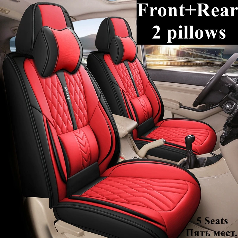 Front+Rear Full Set Leather Car Seat Covers for Toyota Auris Avensis T25 Corolla Cruiser FJ Hilux Matrix Prado Pruis Vios Yaris