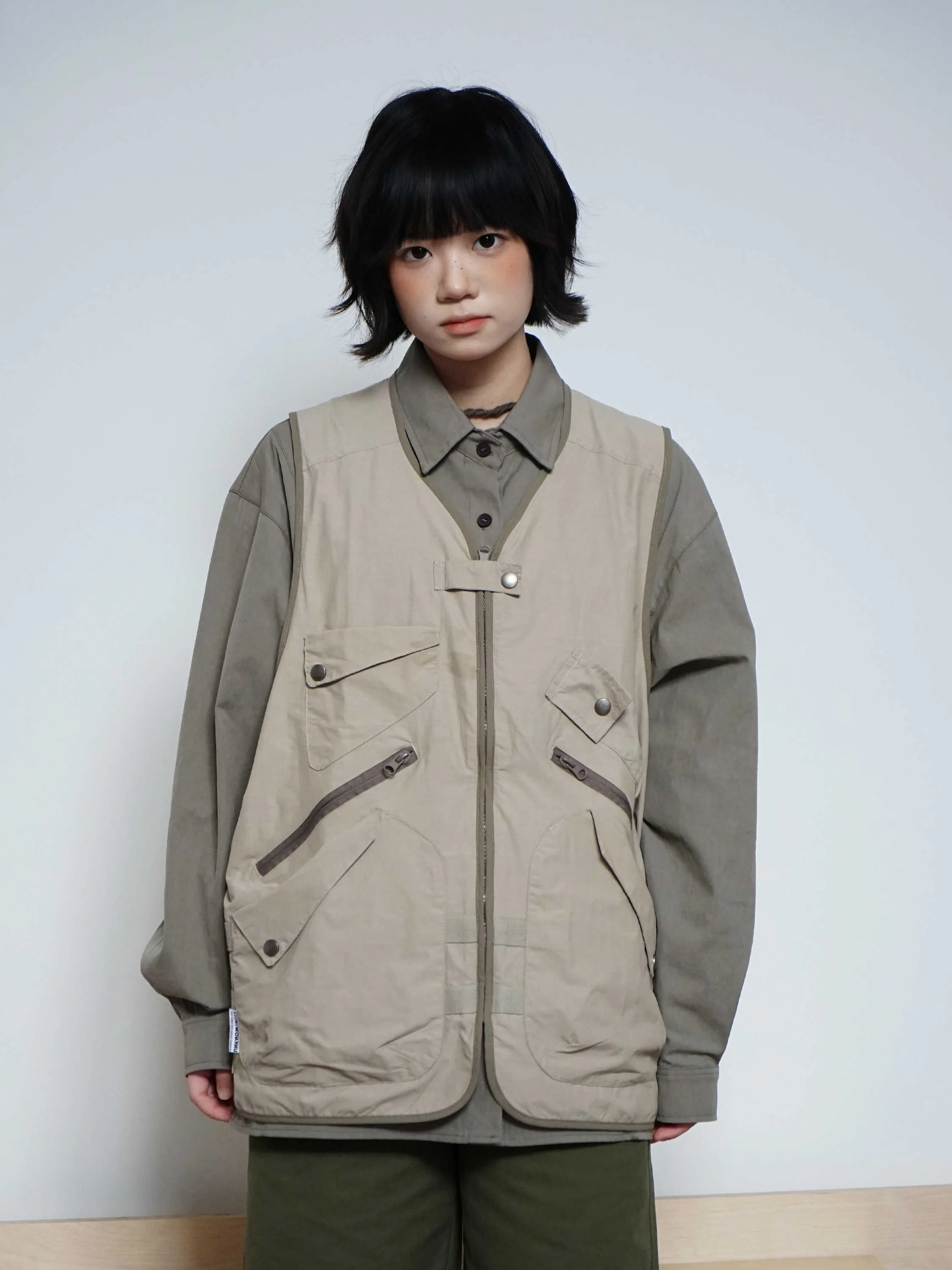 

Loose Svel Outdoor Cam Workwear Vest ex Spring Summer Autumn Breathable Multi-ket Jaet for Youth