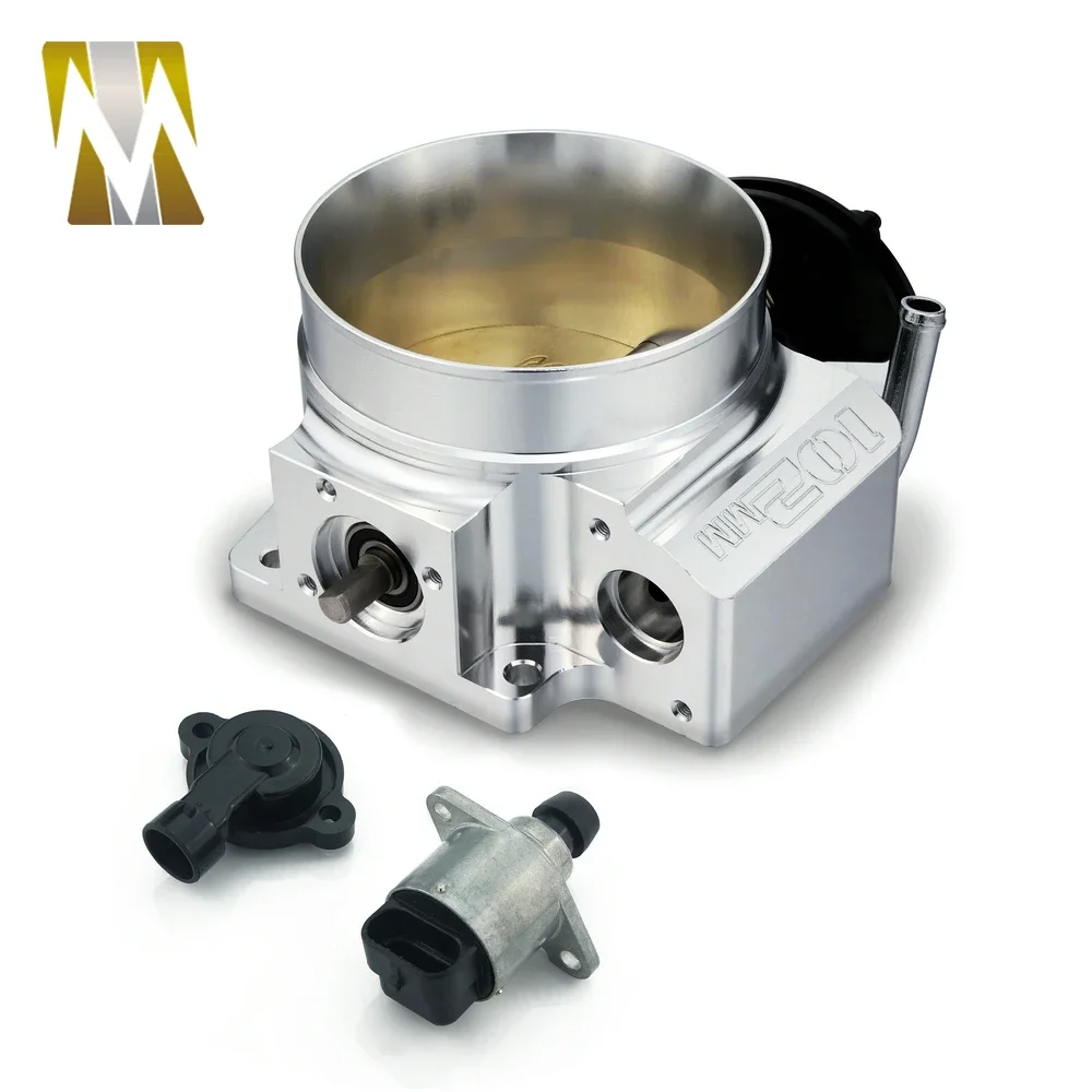 92mm 102mm Throttle Body With TPS Sensor For LS1 LS2 LS3 LS6 LSX TB1021S High Flow Billet Aluminum Throttle Body Manifold