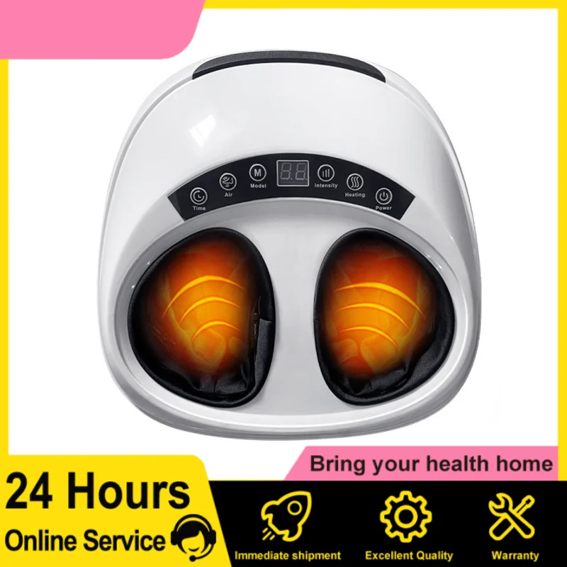 

Jinkairui 220V Electric Antistress 3D Shiatsu Kneading Air Pressure Foot Massager Infrared Foot Care Machine Heating Deep Relax