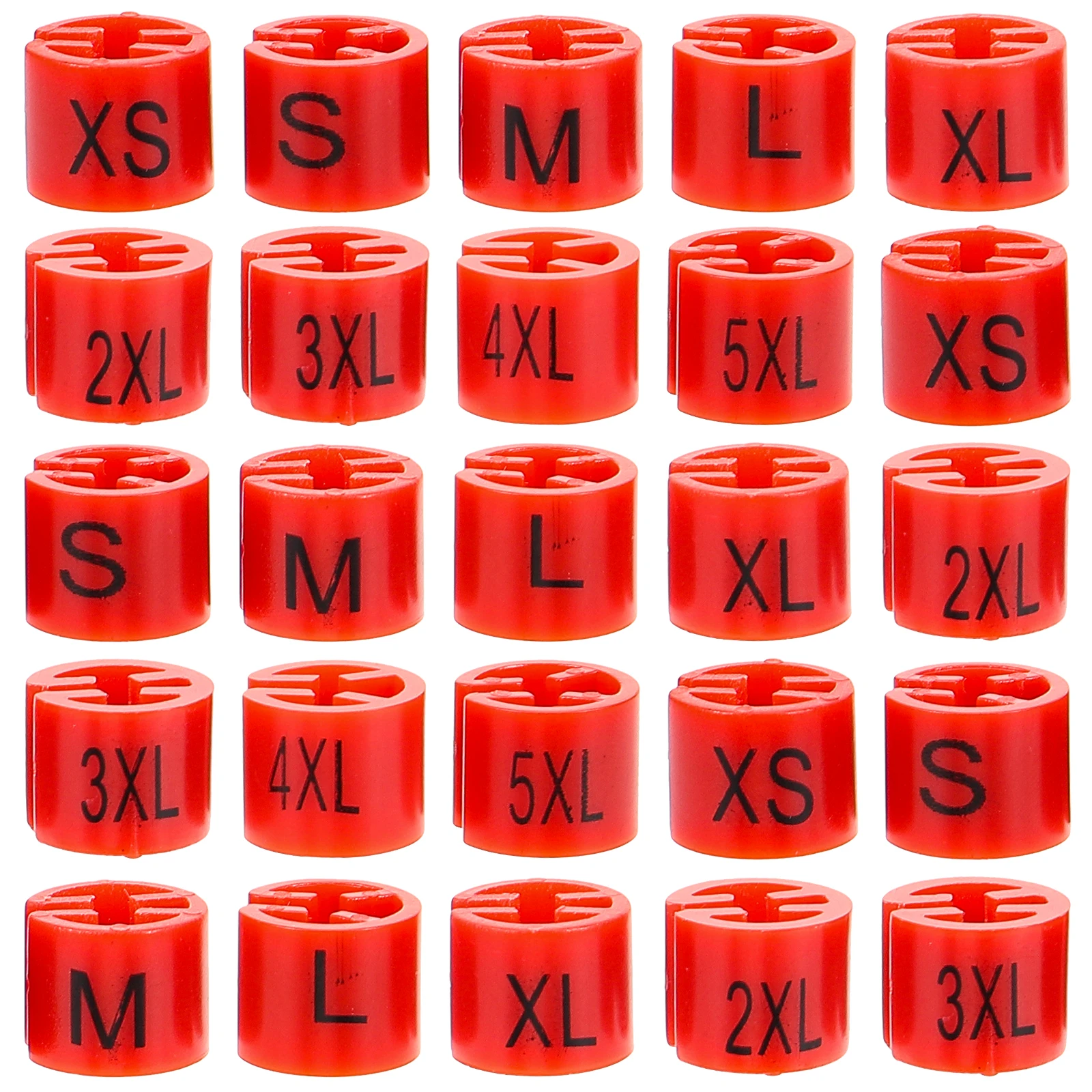 

180 pcs Hanger Size Marker Tags Plastic Clothing Organizer For Garment Store Coding Hanger Size Markers Clothes Storage Tool