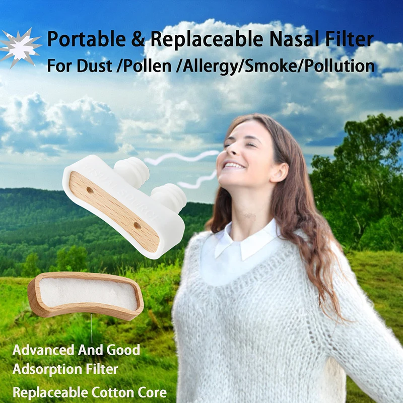 

1pcs Portable Respirator Nasal Mask With Replaceable Cotton Cores Pollen Allergy Prevent Mist Haze Dust Ventilation Dust Mask