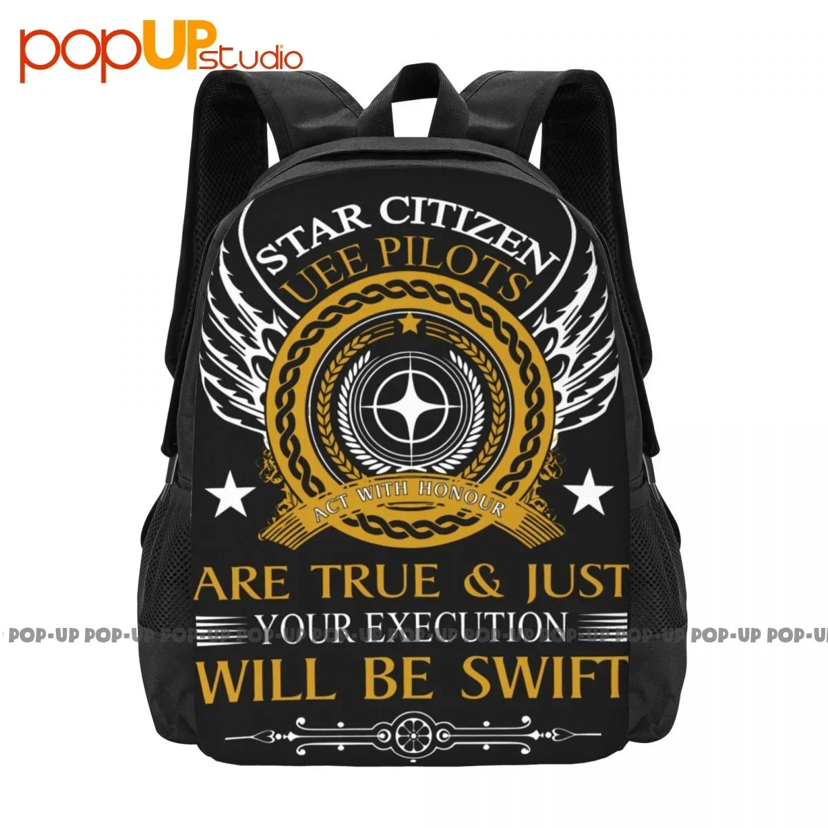 Star Citizen Uee Pilot Creed Backpack Large Capacity Hot New Style Sports Style Multi-function