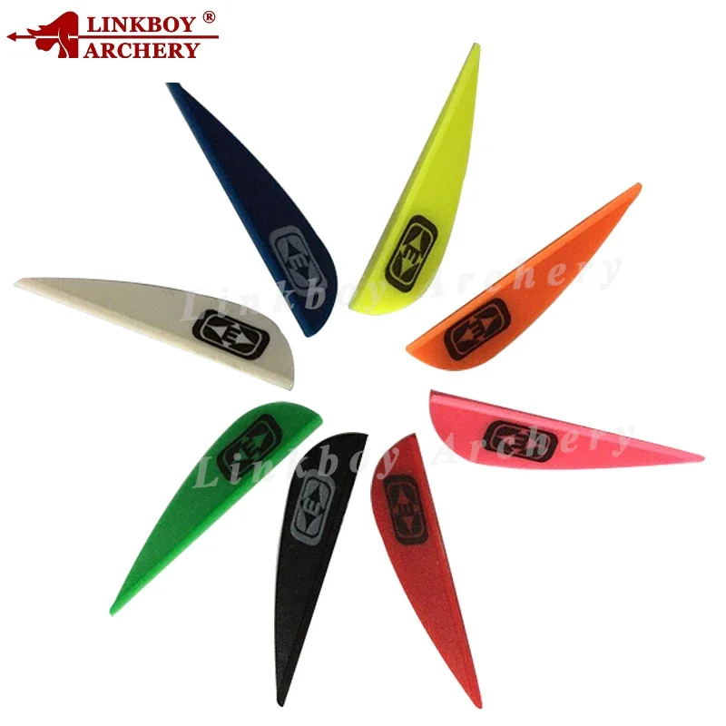دوارات بلاستيكية للرماية لقوس منحني، ريشة سهم، ملحقات الرماية للصيد، 1.75 بوصة، 60 قطعة #1
