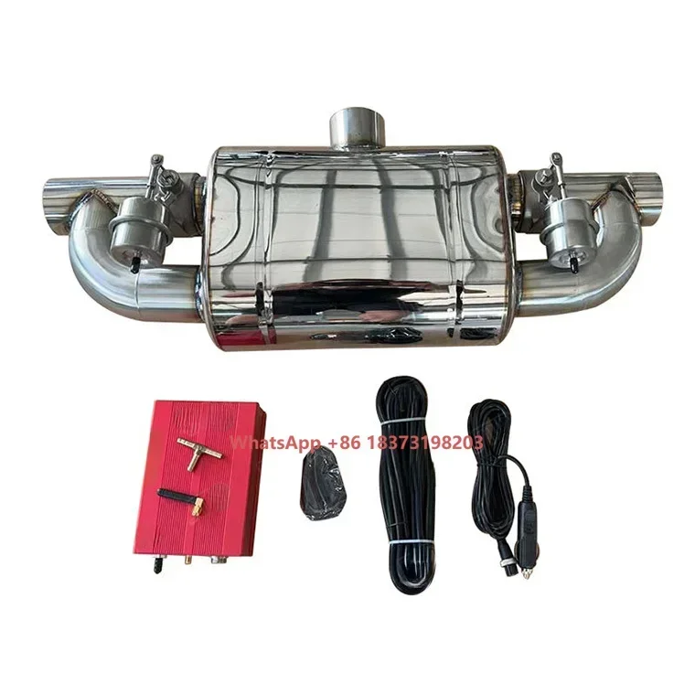 

YIHONG High Performance Dual Outlet Exhaust Muffler Remote Kit Electric Cutoff Valve Polished Stainless Steel Universal Fitment