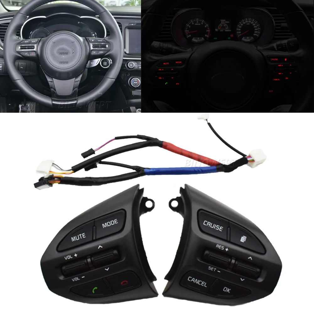 New For Kia K5 Optima 2014-2015 Car steering wheel buttons car-styling button switch cruise volume control buttons