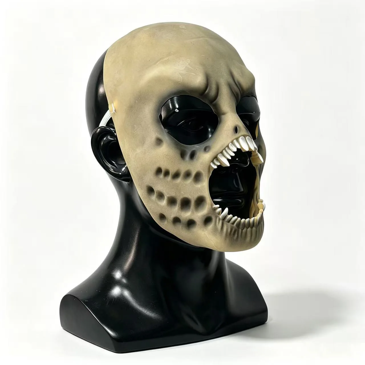 Gruselige Zombie-Maske, Halloween-Zahnbek-Zombie-Kopfmaske für Rollenspiel-Party-Maskerade – Detail 1